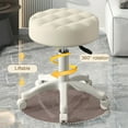 thumbnail image 3 of Trendix Rolling Stool with Wheels Swivel Stool Faux Leather Soft Cushion Height Adjustable Chair 360-Degree Swivel Chair for SPA Salon Home Office Drafting Work (Grey), 3 of 7