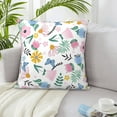 thumbnail image 6 of ZICANCN Fresh Colorful Flowering Plants Throw Pillow Covers, Bed Couch Sofa Knit Decorative Pillow Covers for Living Room Farmhouse, 12"x12", 6 of 8