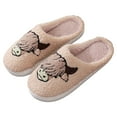 thumbnail image 3 of Gaexia Women's Winter Slippers Cozy Couple Cow Print Cartoon Fuzzy Warm Shoes Indoor Outdoor Comfortable Non- Soft Sole, 3 of 7