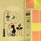 thumbnail image 2 of Irfora Decoración de habitación de parejas lindos gatos historieta pared pegatina niños Irfora pegatina de pared, 2 of 7
