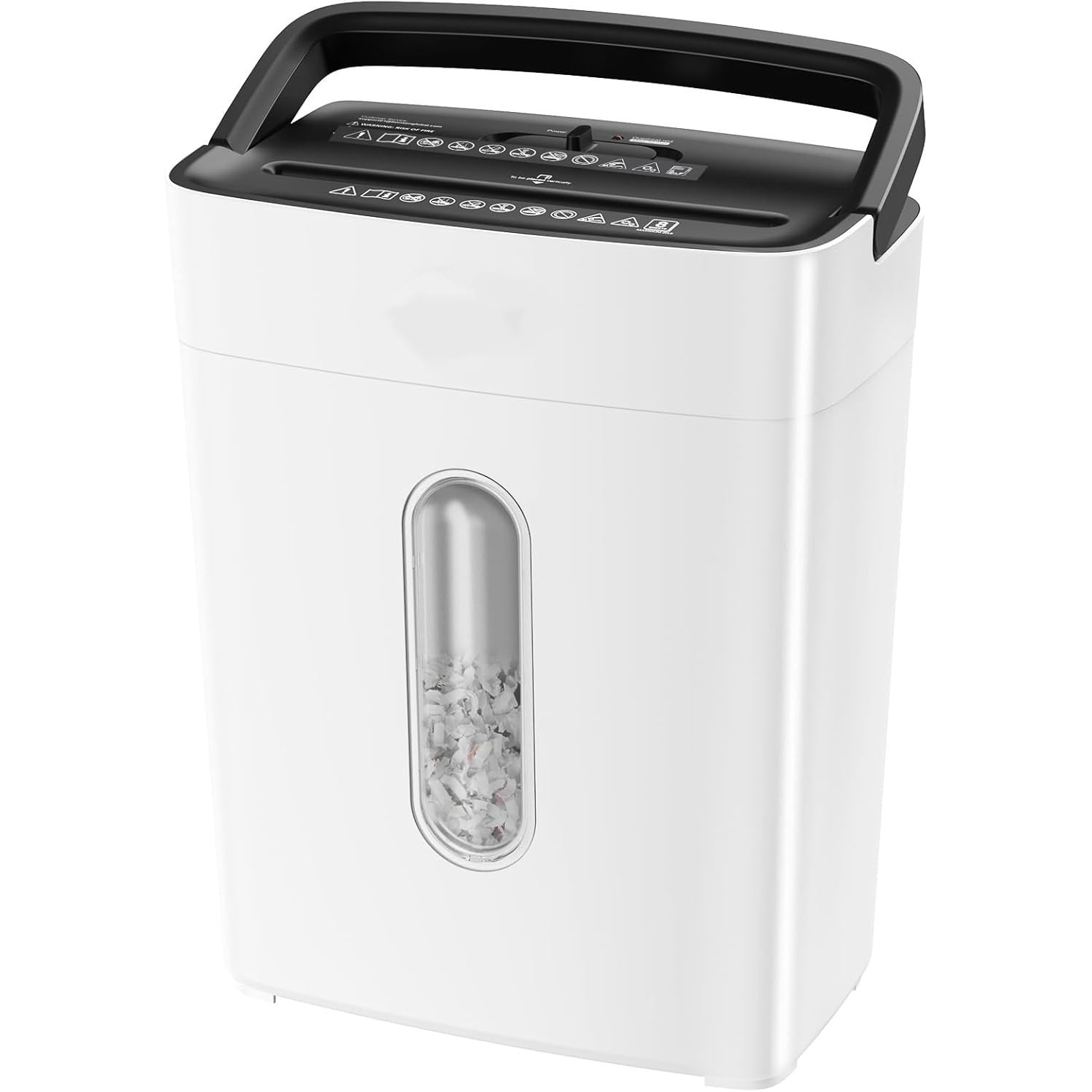 Shredders for Home Office, 8-Sheet Cross Cut Credit Card Shredder, Small Paper Shredder for Home Use with 4 Gal Bin, P-4 High Security Level, White