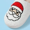 thumbnail image 4 of Tisuna Girls Boys Christmas Slippers Child Santa Print Anti Slip Easy On Shoes Elegant Comfortable Kids Christmas Footwear White Size 5-6 Years, 4 of 8