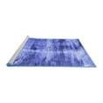 thumbnail image 2 of Ahgly Company Machine Washable Indoor Round Oriental Blue Industrial Area Rugs, 3' Round, 2 of 4