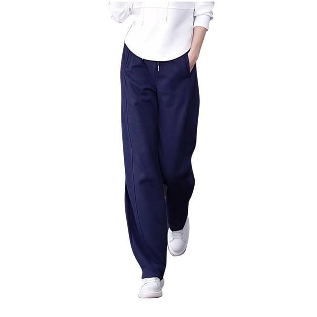 cfhntfmh Womens Lounge Pants Soft High Waisted Solid Color Sweatpants Comfy Wide Leg Drawstring Pants with Pockets