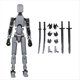 thumbnail image 1 of Robot MóVil Articulado MúLtiple Maniquí Impreso en 3D Toyslucky Modelo de PVC Figuras de AccióN de Robot de Actividad de Cuerpo Completo-D, 1 of 5