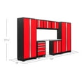 thumbnail image 5 of NewAge Products Bold Series Red 8 Piece Cabinet Set, Heavy Duty 24-Gauge Steel Garage Storage System, LED Lights Included, 5 of 11
