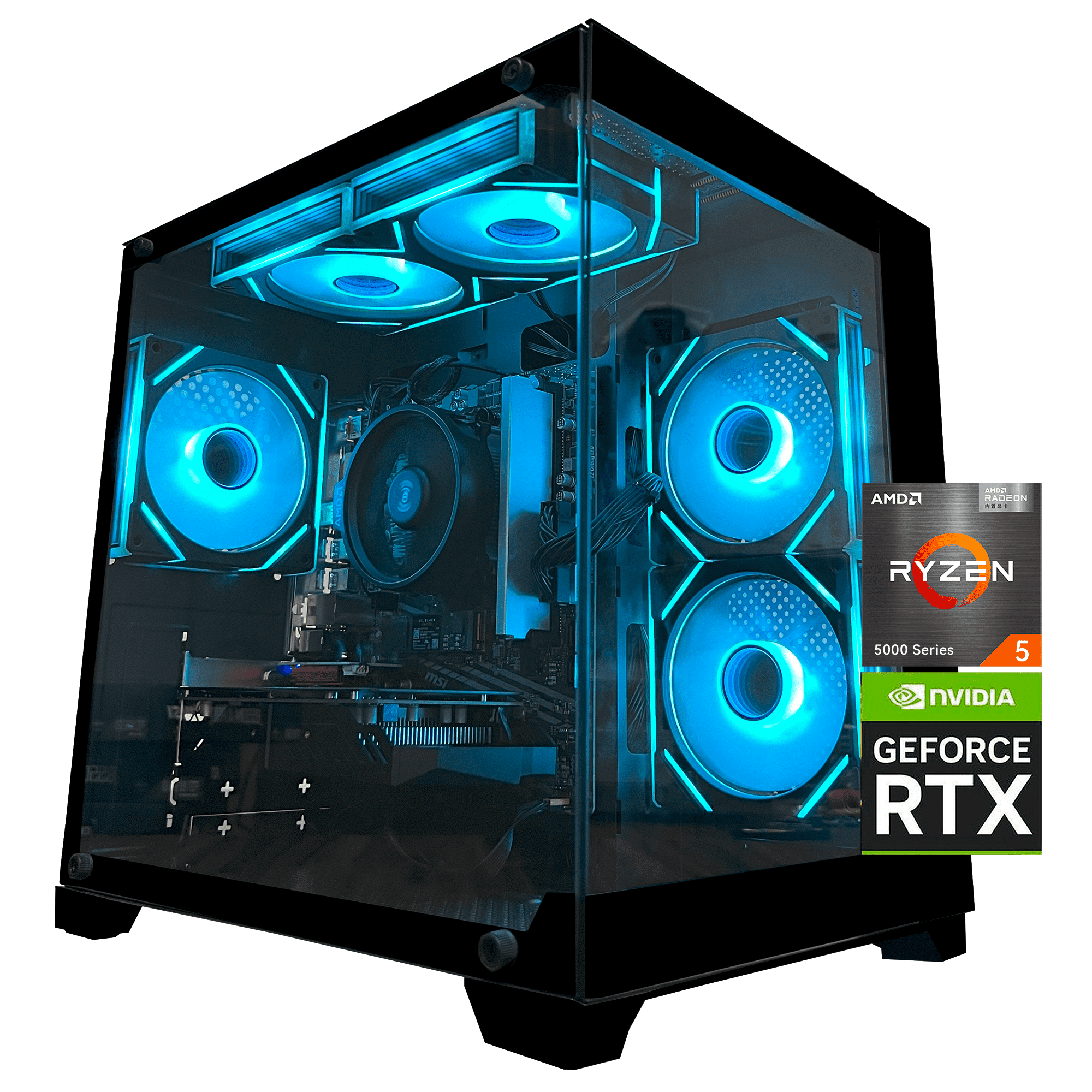 YAWYORE, Gaming PC Desktop, Ryzen 7 5700X, RTX 5060, 32GB RAM