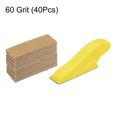 thumbnail image 3 of Uxcell 40pcs Micro Detail Sander Paper Kit 60 Grit Wet Dry Hook & Loop Alumina Sandpaper with Mini Hand Sanding Block, 3 of 6