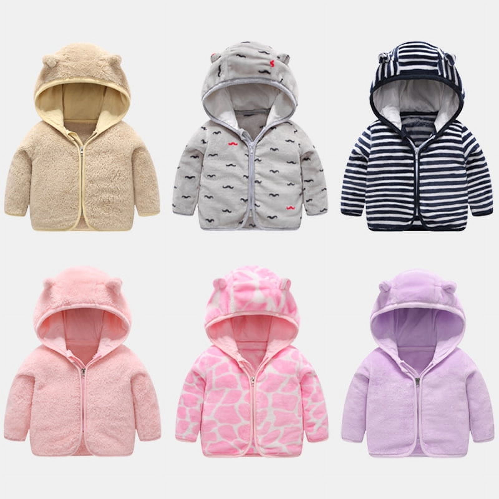 Baby Coat Children's Coral Down Coat Baby Clothes Thickened Warm Boys and Girls Hooded Top