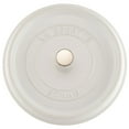 thumbnail image 3 of Staub Cast Iron 5.5-qt Round Cocotte - White, 3 of 8