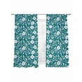 thumbnail image 6 of Green White Floral Sheer Curtains for Living Room Bedroom Farmhouse Retro Botanical Leaves Sheer Curtains 63 Inch Long 2 Panels Set Light Filtering Curtain Window Treatments Drapes for Dining Room, 6 of 6