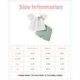 thumbnail image 2 of 3T Baby Girls Clothes 4T Girls 2PCS Summer Outfits Set Toddler Girls Short Sleeve Top Shorts Set White, 2 of 9