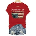 thumbnail image 6 of ORT 4th of July Shirts Women American Flag T Shirts American Flag T-Shirts Tops Crewneck Summer T-Shirt(Red,M), 6 of 6