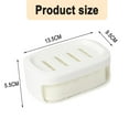 thumbnail image 2 of Double soap dish with drain, soap dish, container box, box holder, detachable slotted drain dish, 2 of 5