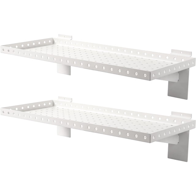 Slatwall Shelves Inch Slatwall Accessories for Retail Garage Home Storage Heavy Duty Slat Wall Hanging Shelf