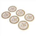 thumbnail image 3 of 6 Exquisite Gold-tone Flower Dinning Table COASTERS SET, 3 of 5