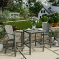 thumbnail image 2 of Wildridge Classic 3-Piece 40" High Bar Set, Dark Gray - Outdoor Weather Resistant Recycled Plastic Furniture for Patio, 2 of 6