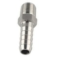 thumbnail image 2 of 2-Pack 304 Stainless Steel BSPT 1/4-inch Male Thread Barb Quick-Connect Fittings, 10mm Barb Size - Rustproof, Corrosion-Resistant Pneumatic Air Pipe Connectors for Compressed Air Conveying in, 2 of 6