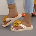 thumbnail image 2 of enyan Womens Arch Support Flip Flops Comfortable Yoga Mat Slip on Summer Beach Walking Thong Cushion Sandals Sandals Women,Yellow,Size 6, 2 of 7