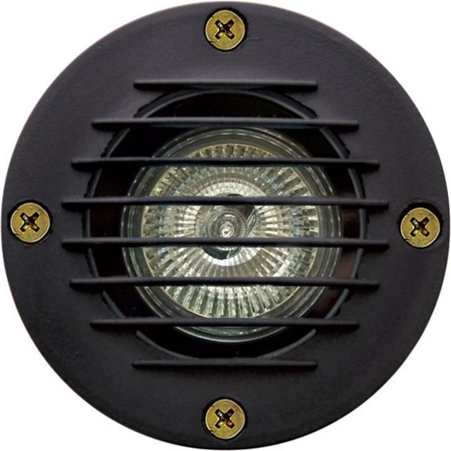 Cast Aluminum In-Ground Well Light with Grill, Black