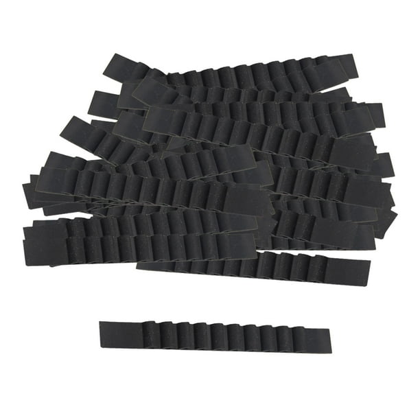 100 tiras de silicona para perchas con adhesivos, color negro, 10 x 90 mm Negro 10x90mm