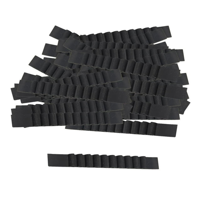 100 tiras de silicona para perchas con adhesivos, color negro, 10 x 90 mm Negro 10x90mm