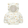 thumbnail image 2 of Godderr Kids Toddler Winter Down Coat Jacket,1T-5T Baby Zipper Warm Winter Light Puffer Outerwear Ears Hooded Printed Fall Winter Coats for Boys Girls, 2 of 7