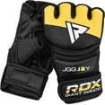 thumbnail image 6 of RDX Kids MMA Gloves for Grappling Martial Arts, Maya Hide Leather Mitts , Yellow, 6 of 7