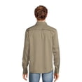 thumbnail image 3 of Burnside Men's and Big Men's Long Sleeve Utility Shirt with Pockets, Sizes M-2XL, 3 of 5