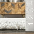 thumbnail image 2 of nuLOOM Mackie Moroccan Tasseled Shag Area Rug, 4' x 6', Mackie White, 2 of 9