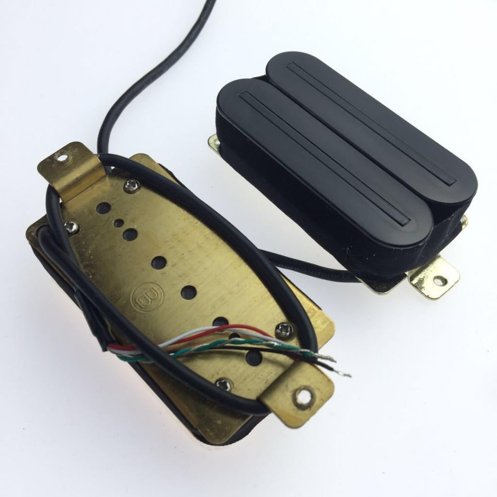 Electric Guitar Double Coil Rail Bridge Pickup 4P High-output Stringed Instrument Parts