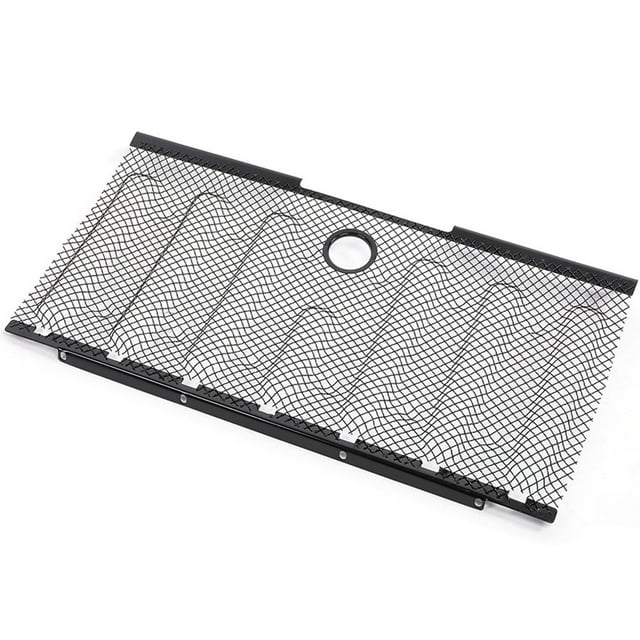 Aramox Hood Grille, Car Stainless Steel Front Insert Grille Mesh Guard Black Fit For JK & Unlimited 2 And 4 Doors 2016+