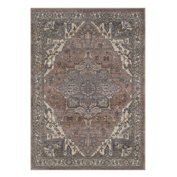 Better Homes & Gardens Mauve Persian Medallion Indoor Area Rug, 5' x 7'