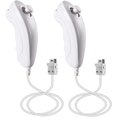 thumbnail image 1 of 2 Pack Wii Nunchuck Controllers, kiwitatá Nunchuk Replacement Video Games Gamepad Controller for Wii Wii U Motion Remote Controllers, 1 of 7
