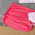 thumbnail image 5 of Staki Girls Bathing Suits Girl's 3 Piece Bikini Swimwear Cute Swimsuits Bathing Suit High Waisted with Cover Up Beach Skirt 7Y 8Y 9Y(Hot Pink,11-12 Years), 5 of 6