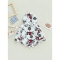 thumbnail image 2 of Blotona Newborn Baby Jumpsuit Fall Winter Clothes Cow Print Hooded Sweatshirt Romper Long Sleeve Onesie Shirt Western Hooded Rompers for Boy Girls(Blue , 0-24 Months ), 2 of 7