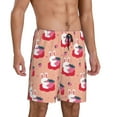 thumbnail image 2 of Gaeub Bunny And Strawberry Print Men's Short Pajama Pants, Sleep Shorts, Household Pants, Casual Pants with Pockets-4X-Large, 2 of 6