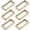 Brushed Brass, variant on 1 Inch Metal Flat Rectangle Rings Buckle for Bag, Belt and Strap Heavy Duty Loop with Quality Finish, 6 Pack (Gunmetal) VTLP