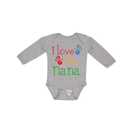 

Inktastic I Love My Nana Gift Baby Boy or Baby Girl Long Sleeve Bodysuit