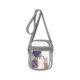thumbnail image 2 of Bolsa transparente aprobada para estadios LzGUNGY cartera transparente con correa de hombro ajustable gris, 2 of 5