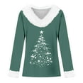 thumbnail image 3 of MHFRRA Camiseta Informal de Manga Larga con Cuello Redondo para Uso Diario, Blusa Suave y Cómoda con Corte Clásico. Verde Oscuro, 3 of 3