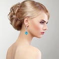 thumbnail image 3 of Pendientes HUOGUO Fashion con forma de gota de agua con forma de diamante colorido, 3 of 3