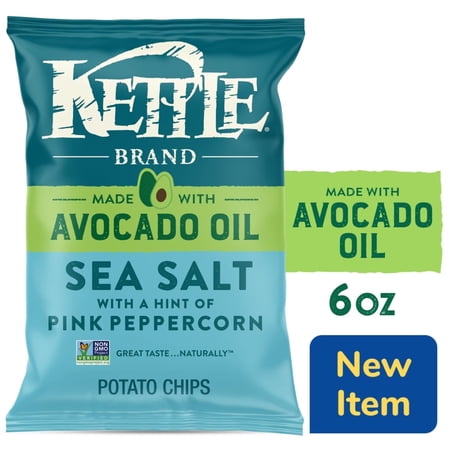 Kettle Brand Made With Avocado Oil Sea Salt Pink Peppercorn Chips ,1Count
