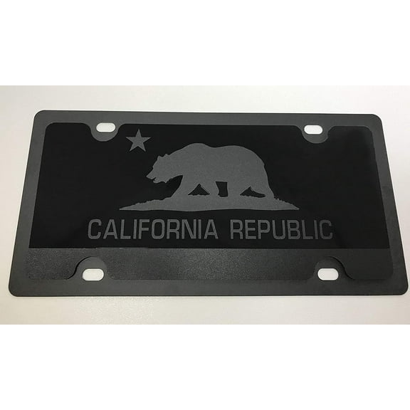 California Flag License Plate (Black)