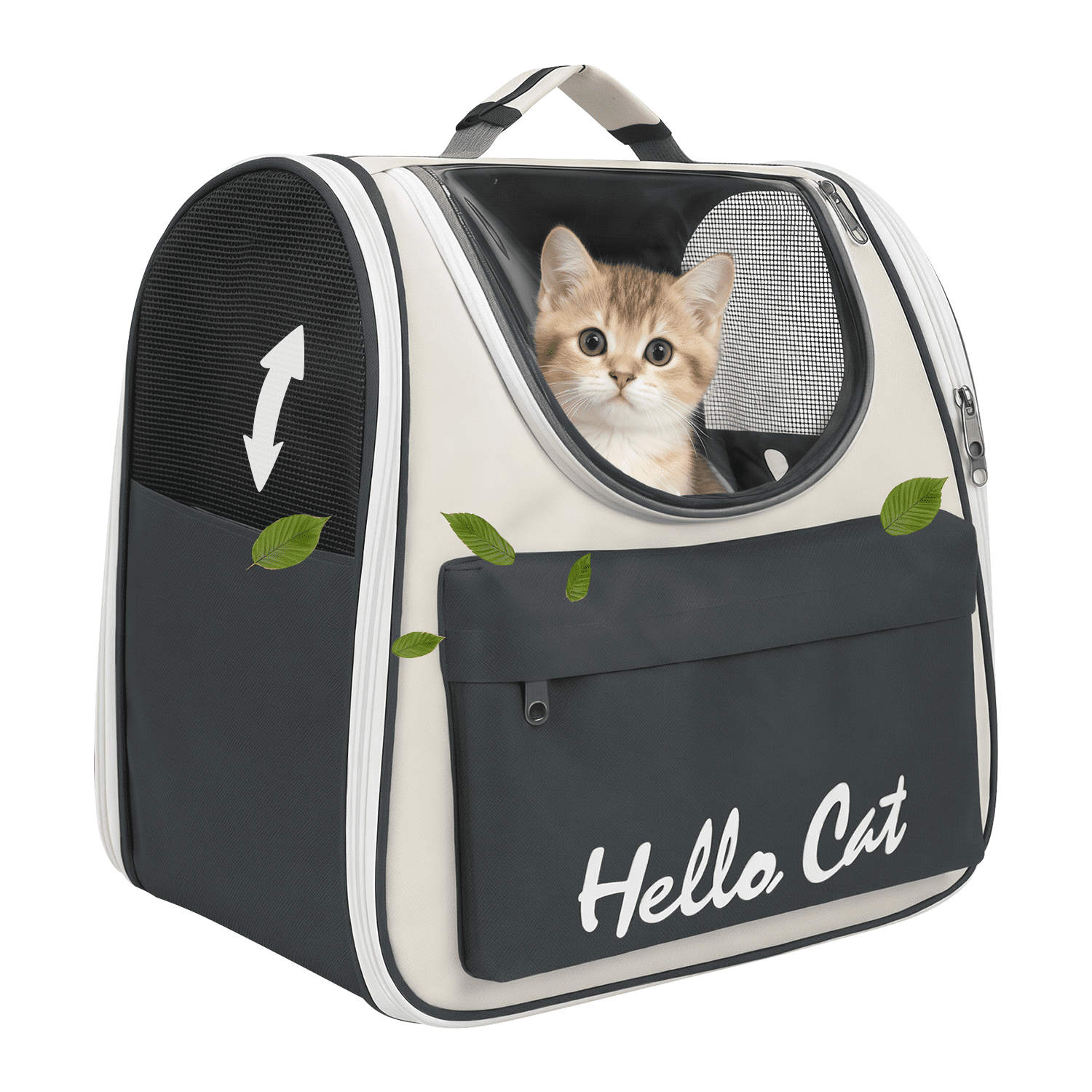 Cat Carrier Bags Portable Breathable pet Backpack for Cats,with Shoulder Straps and Hand-Carry ,Traveler Backpack Pet Carriers for Cats and Small Dogs(Grey)