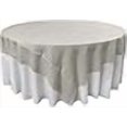 thumbnail image 3 of LA Linen TCpop72x72-GrayLgtP41 Polyester Poplin Square Tablecloth, Light Gray - 72 x 72 in., 3 of 4