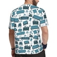 thumbnail image 2 of Wukai Modern Furniture Print Men's Short-Sleeved Mesh T-Shirt,Quick-Dry Short Sleeve Workout T-Shirt-3X-Large, 2 of 8