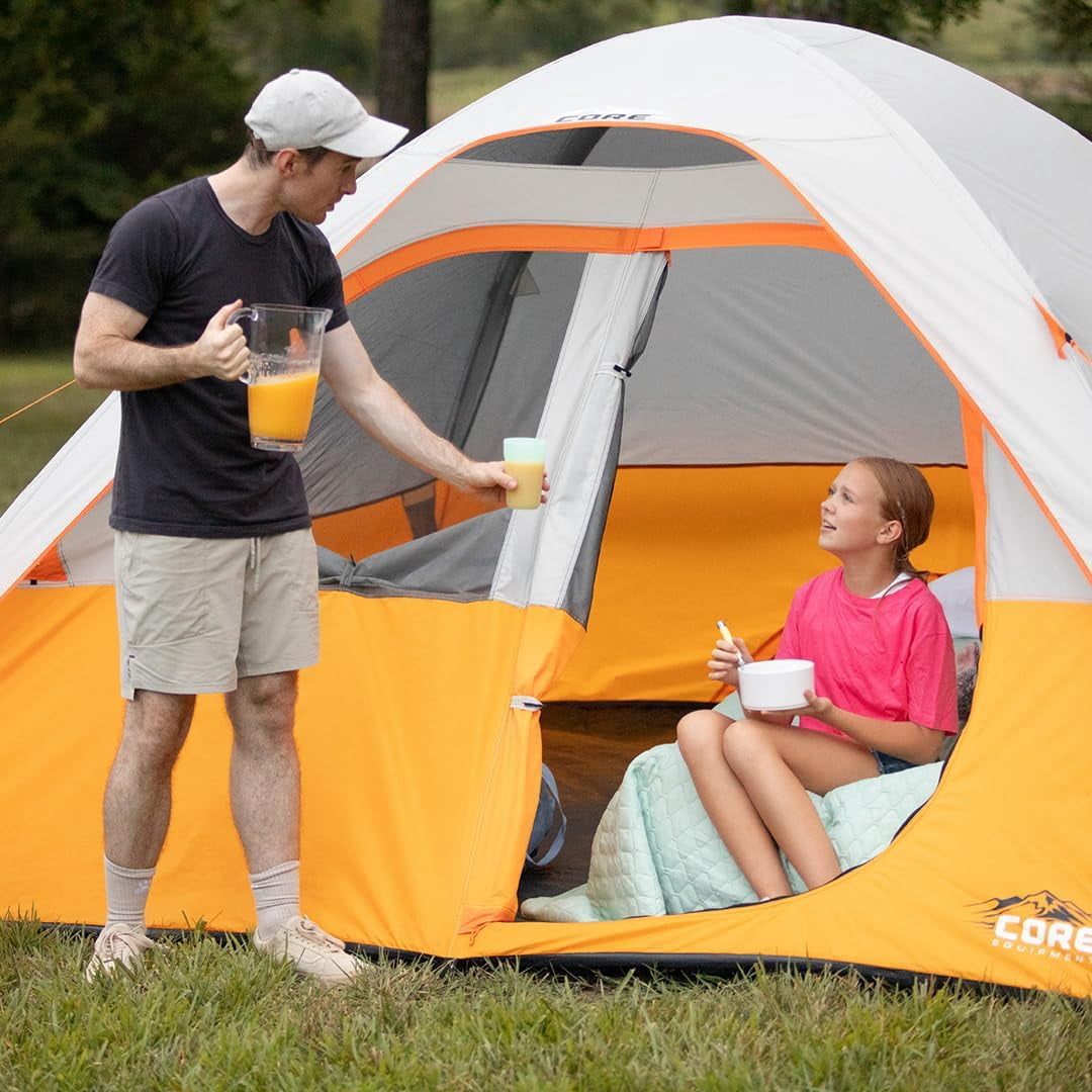 CORE 10' x 9' 6 Person Dome Camping Tent, 14lbs