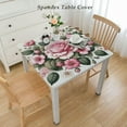 thumbnail image 2 of BANET Roses Table Cloths Wreath Pink Peony Flowers Bud Leaf Bouquet Tablecloths Decoration Polyester for Party, 2 of 7