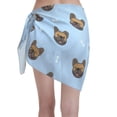 thumbnail image 2 of Bingfone french Bulldog Face Women's Sarong Swimsuit Cover Ups Bathing Suit Coverups Chiffon Beach Wrap Skirts, 2 of 7